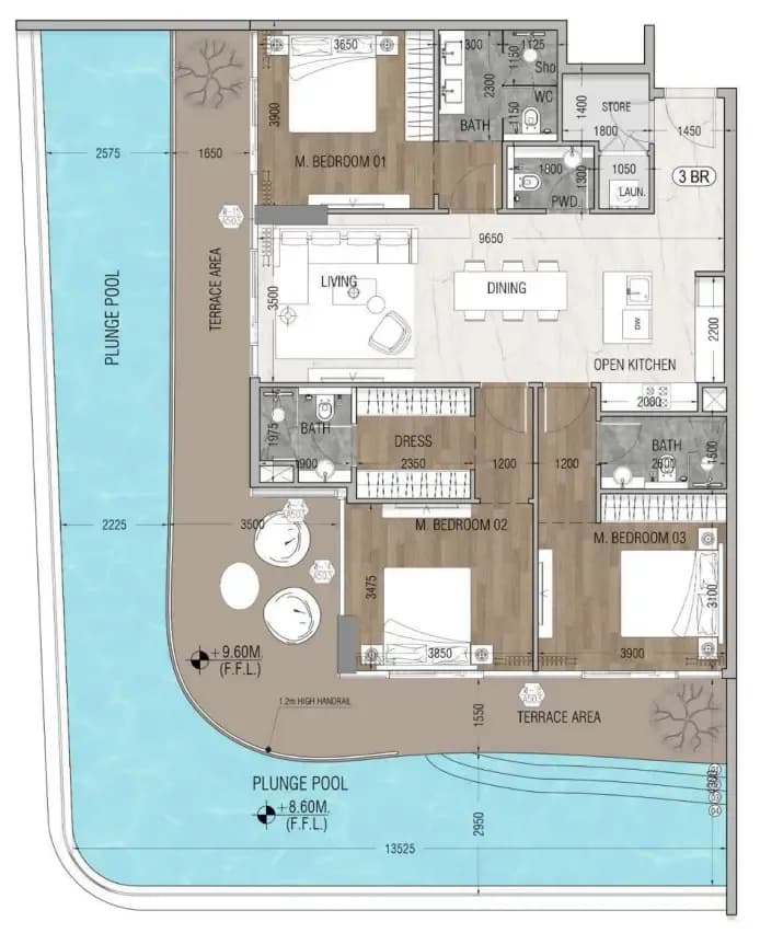 3 BR