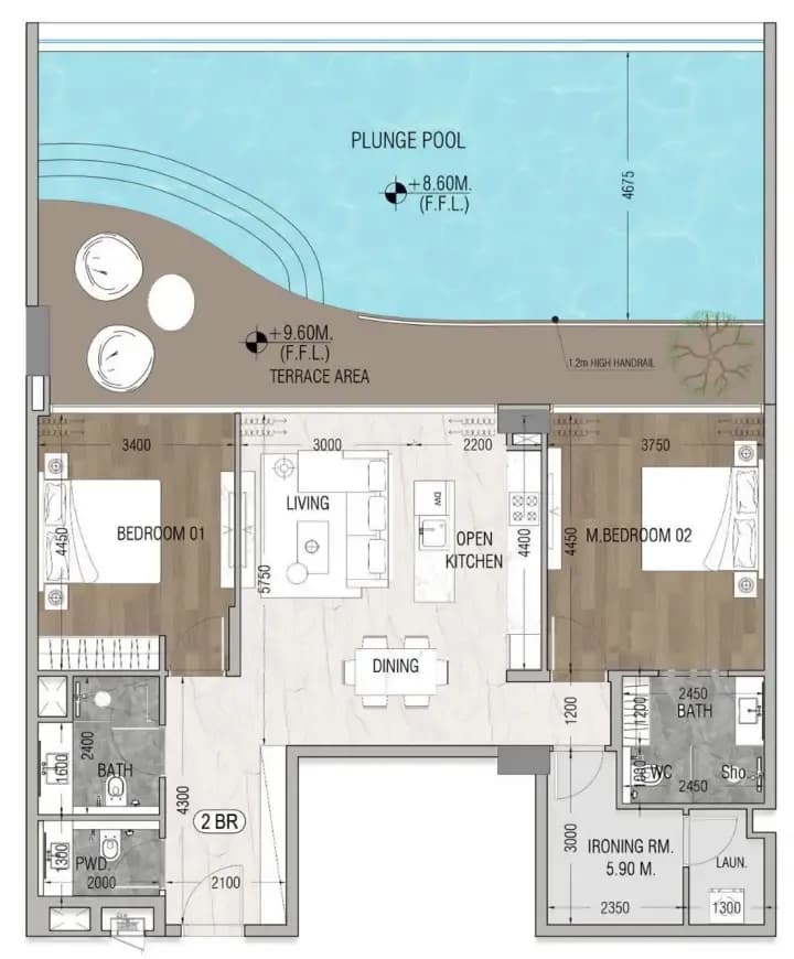 2 BR