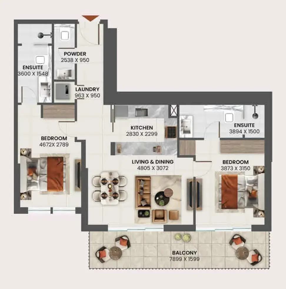 2 BR