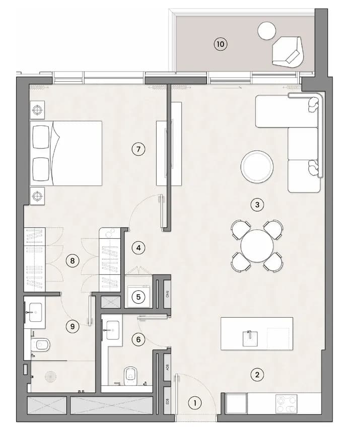 1 BR