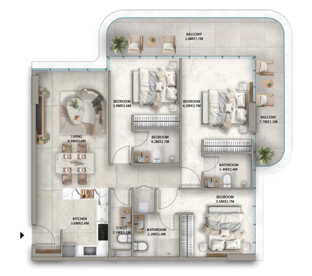 3 BR