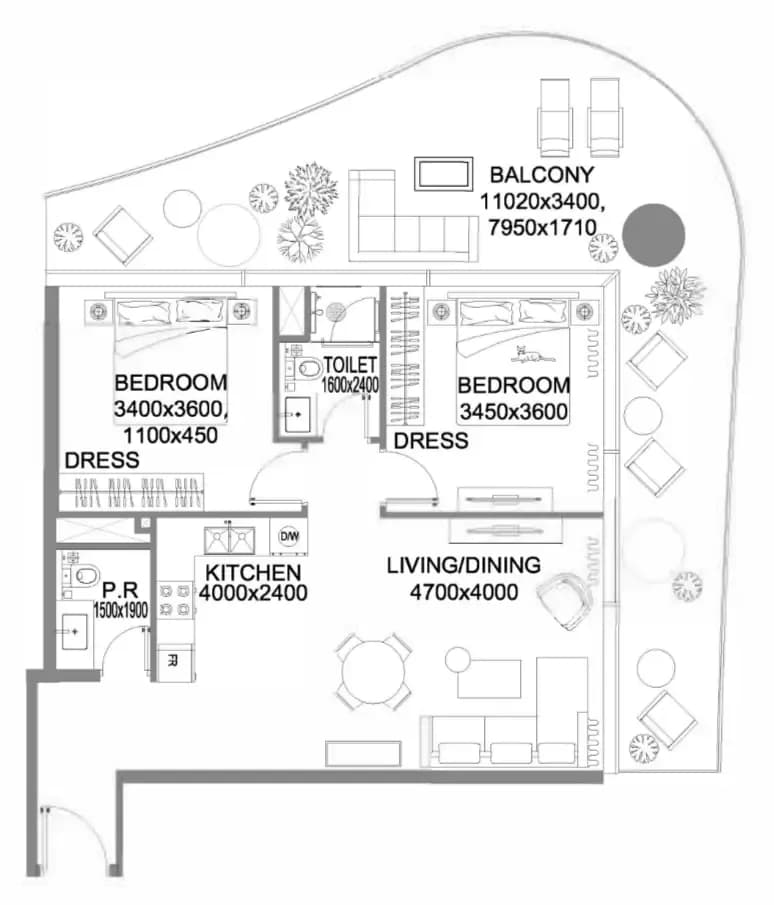 2 BR