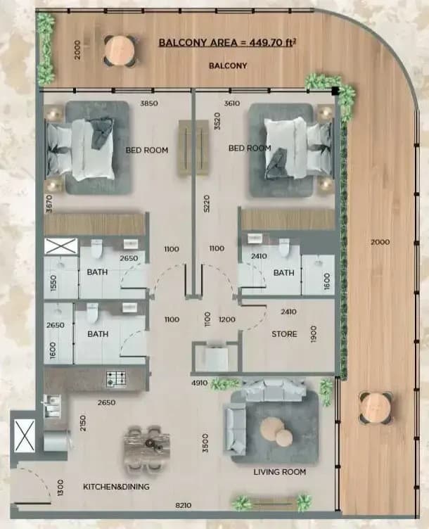 2 BR