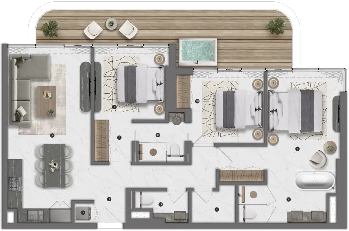 3 BR