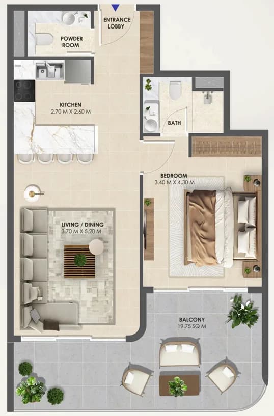 1 BR