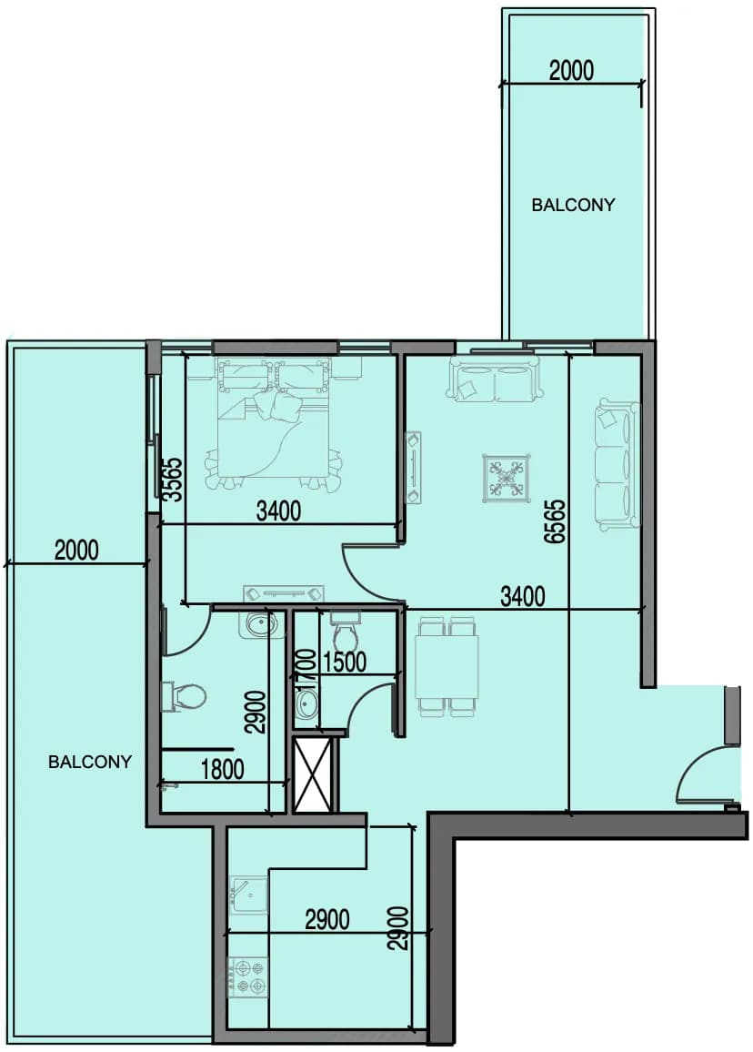 1 BR