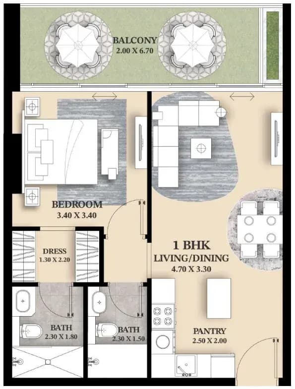 1 BR