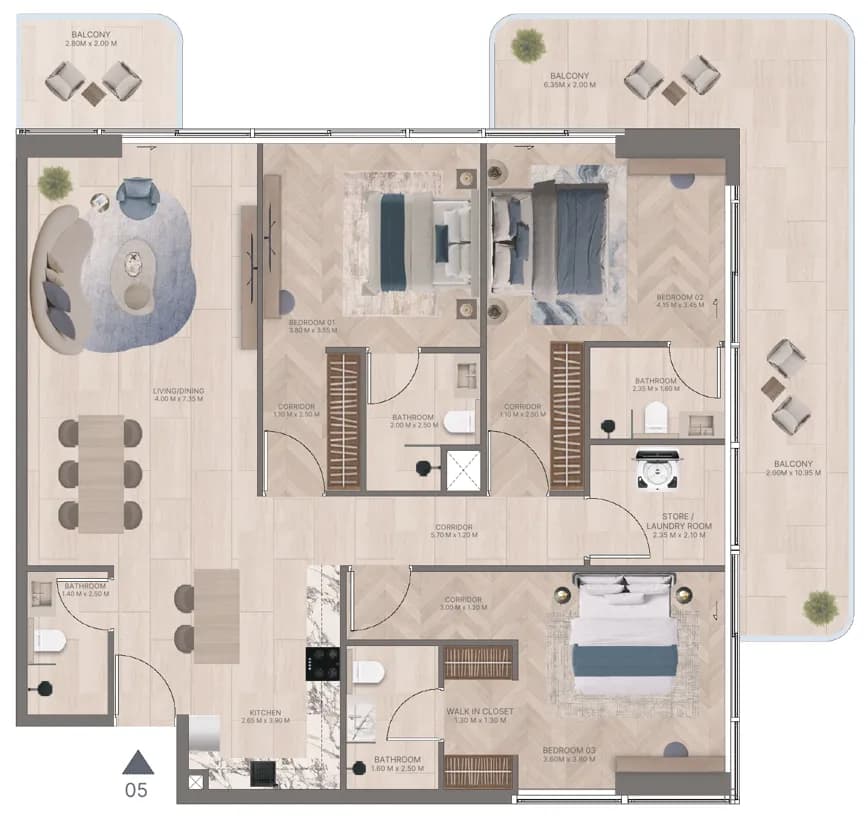 3 BR