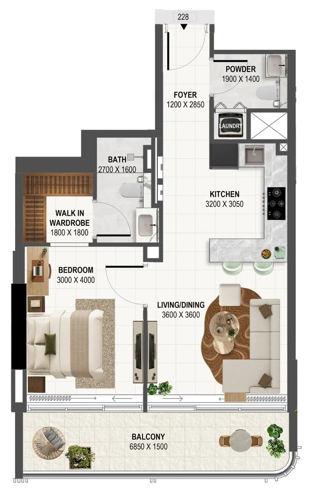 1 BR