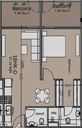 1 BR