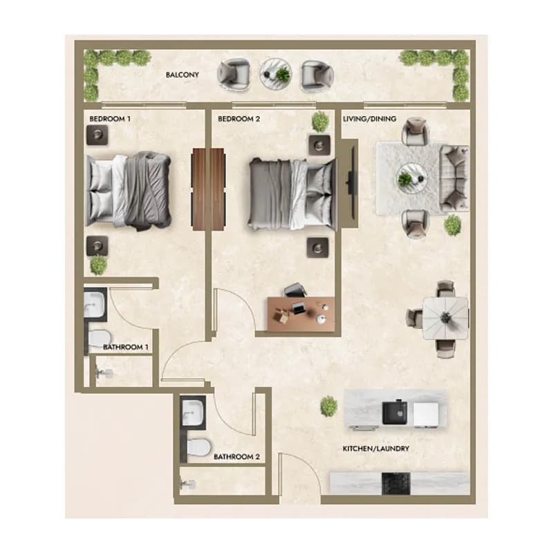  2 BR