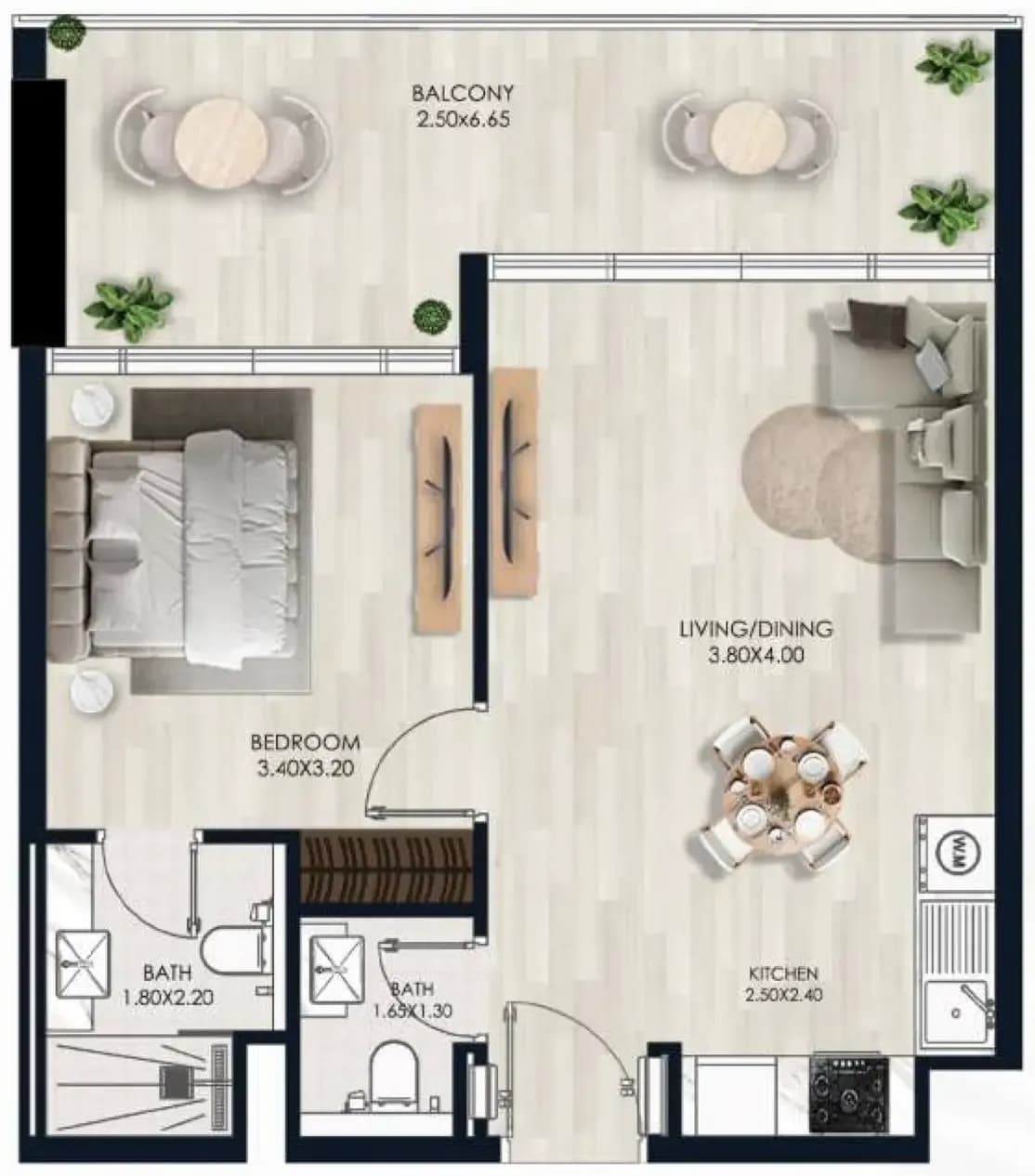 1 BR