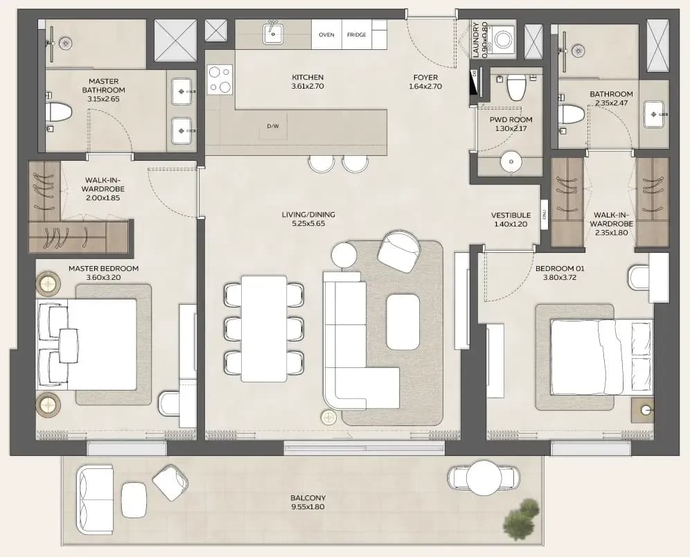 2 BR