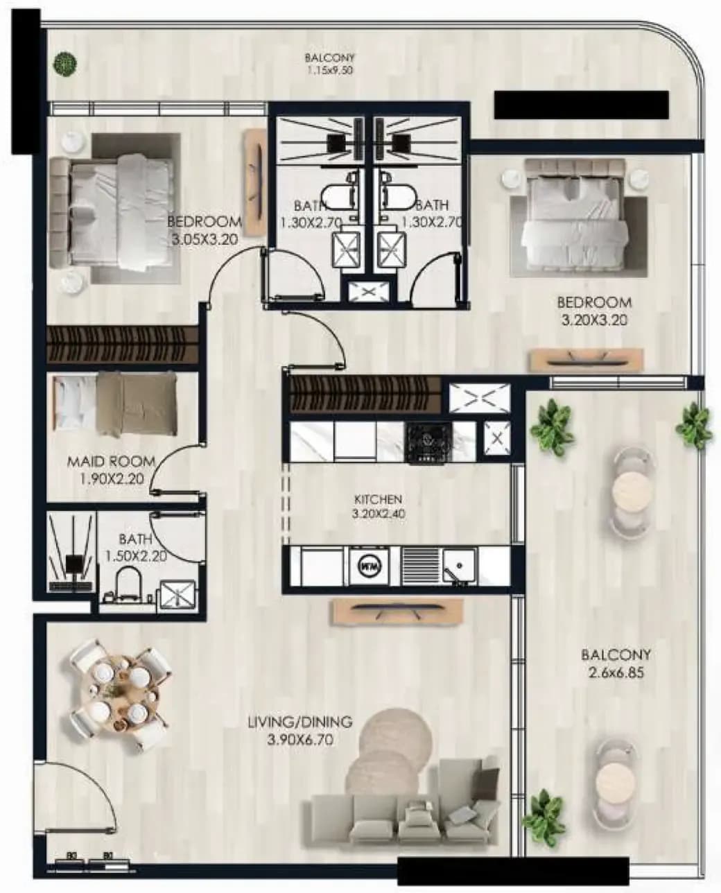 2 BR