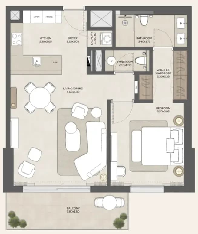 1 BR
