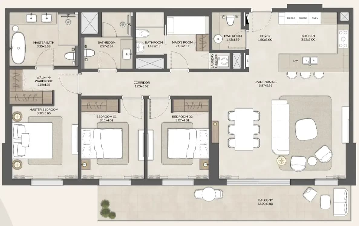 3 BR
