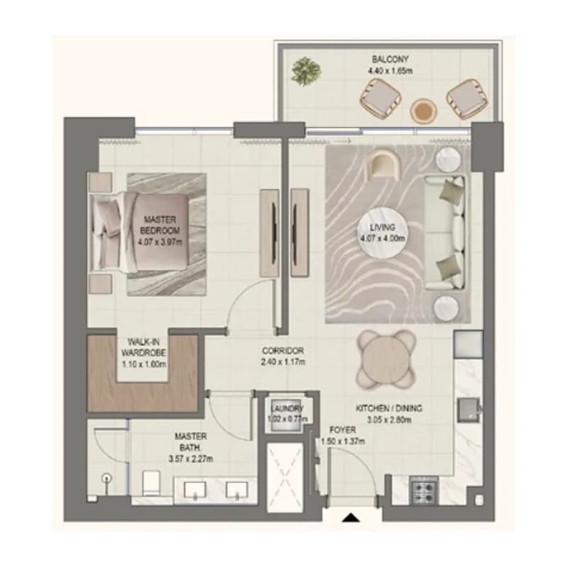 1 BR