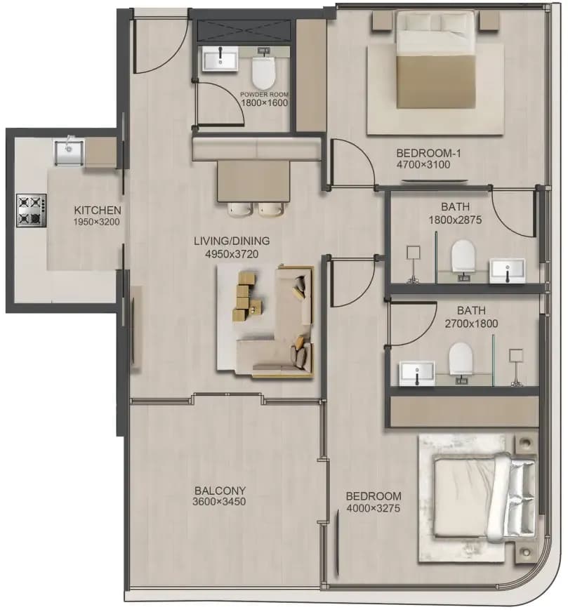2 BR