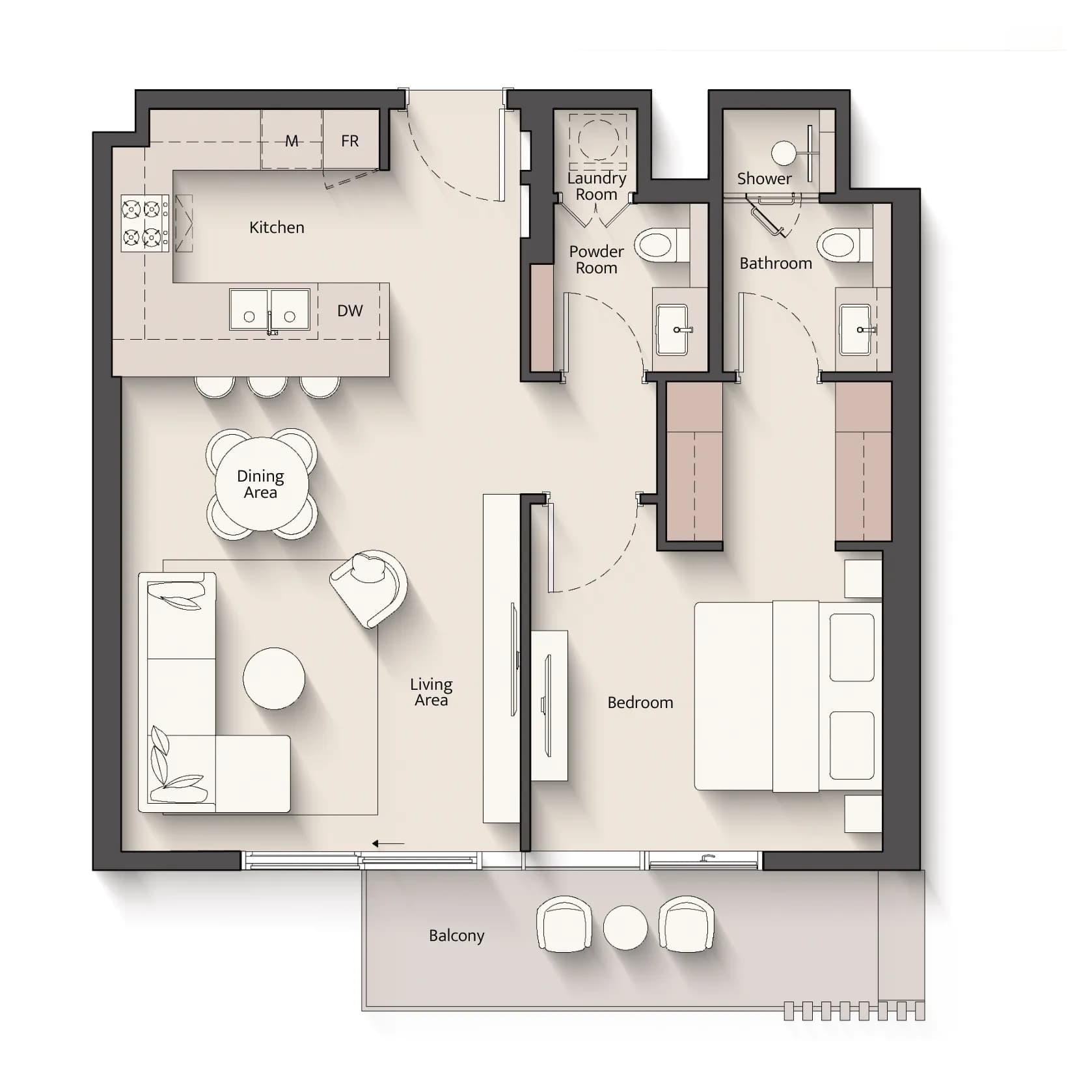 1 BR