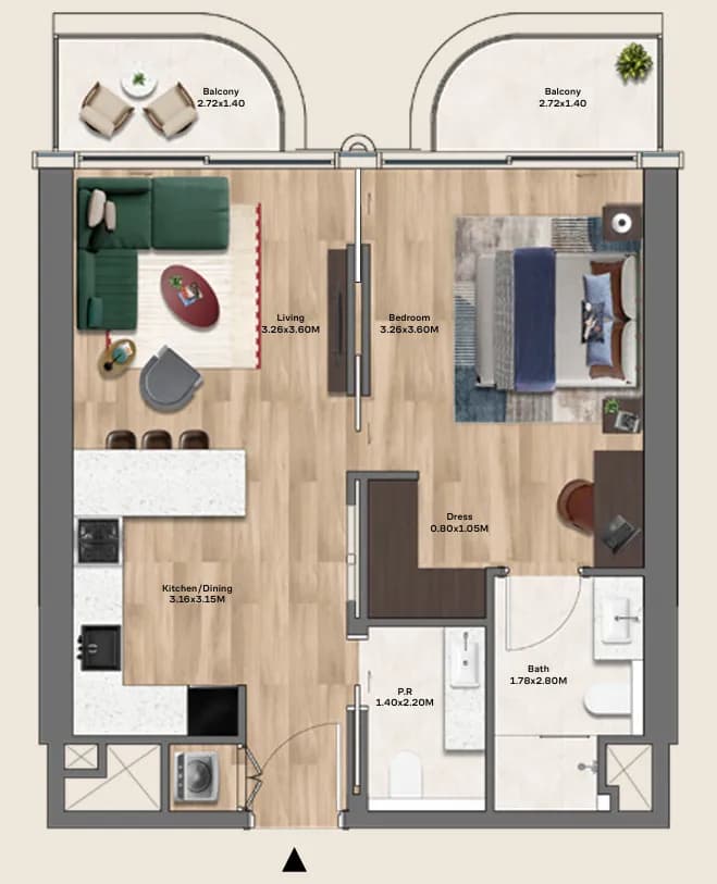 1 BR
