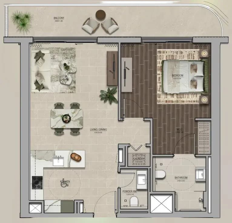 1 BR