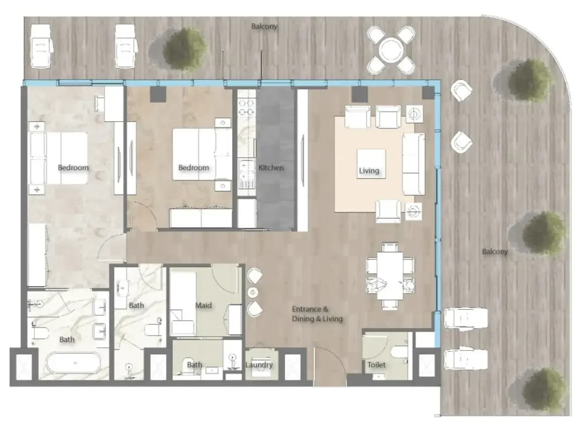 2 BR