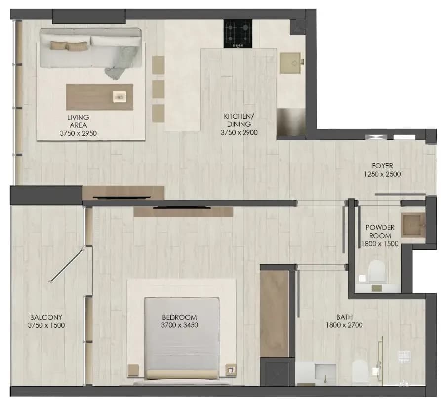 1 BR