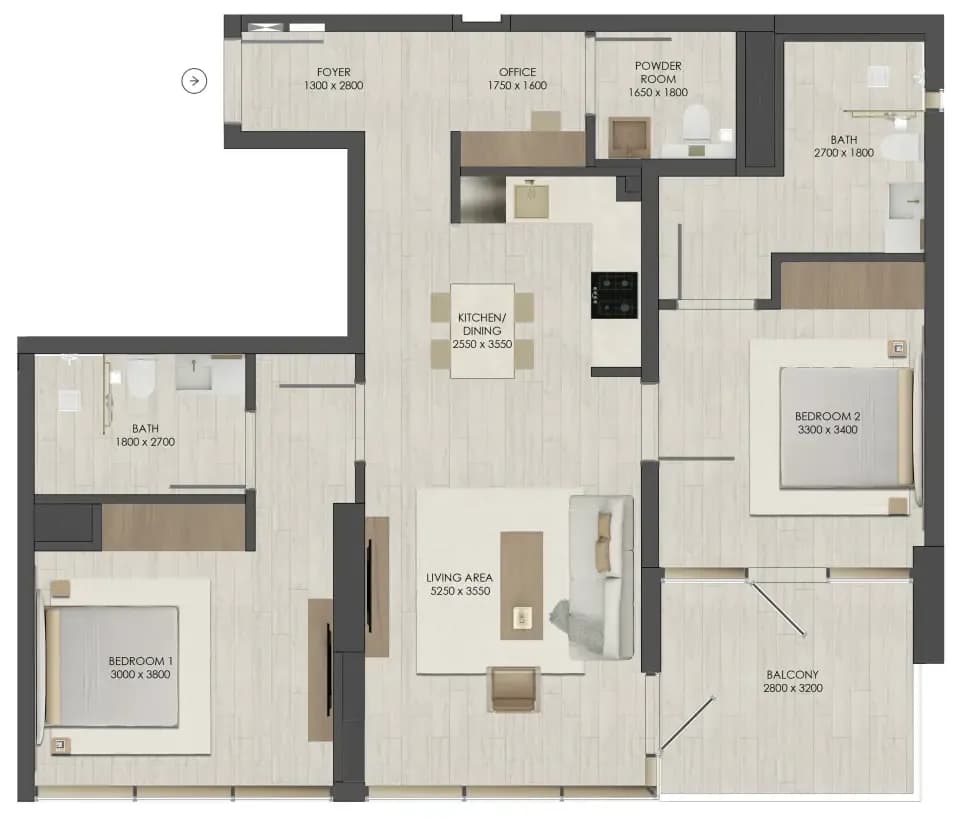 2 BR
