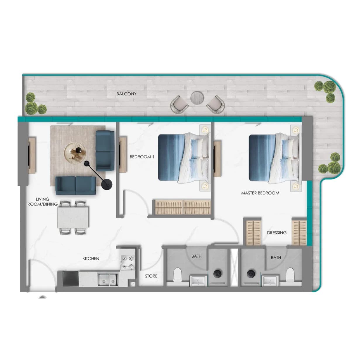 2 BR