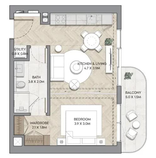 1 BR