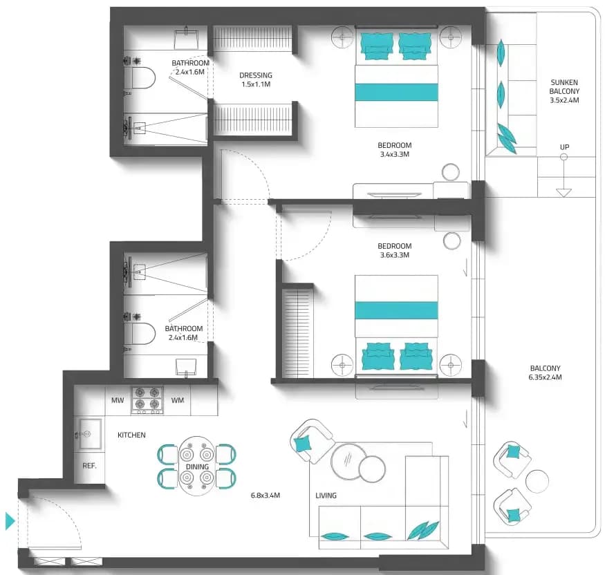 2 BR