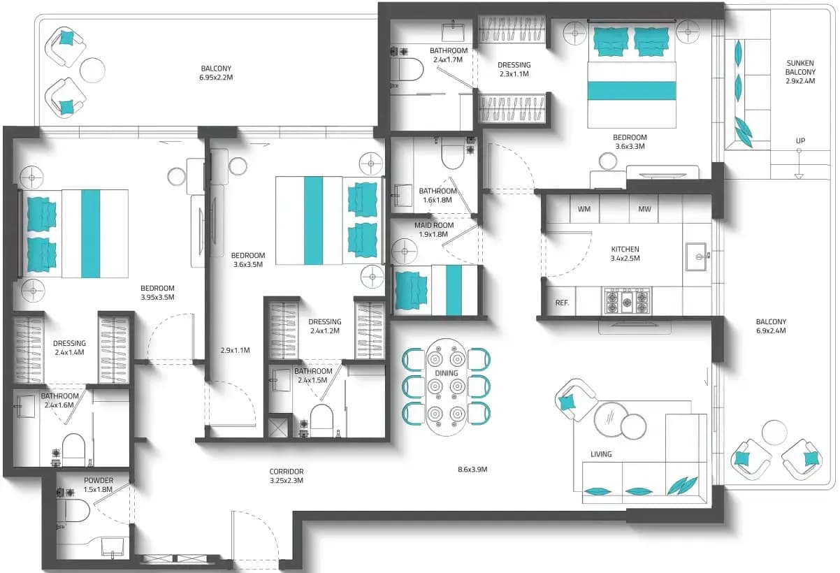 3 BR