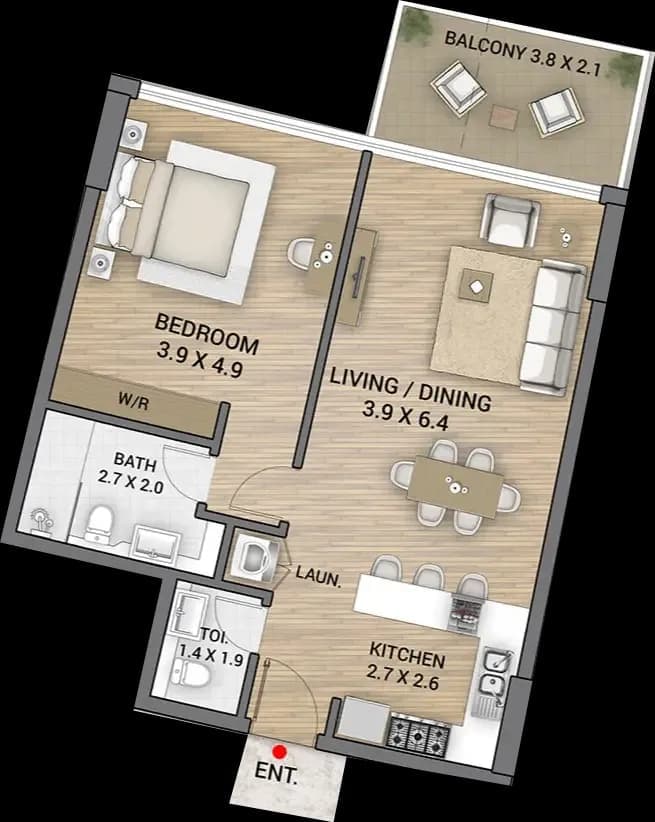 1 BR