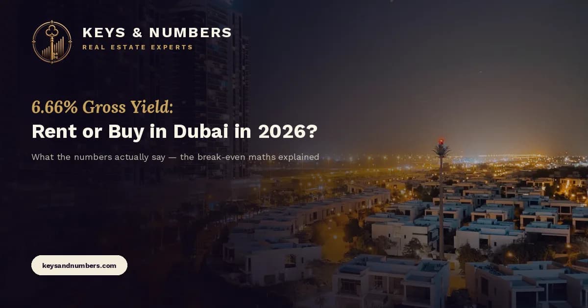 Rent or Buy in Dubai in 2026? What the Numbers Say