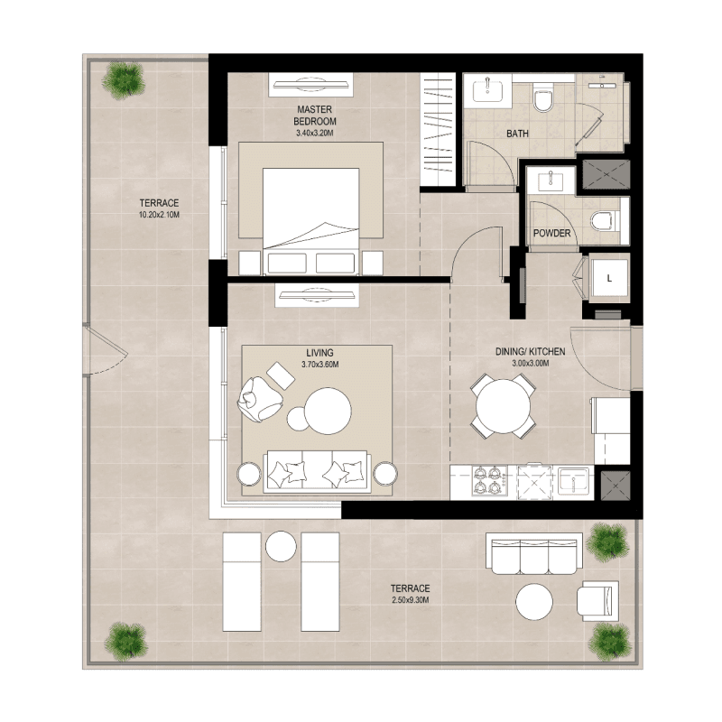 1 BR