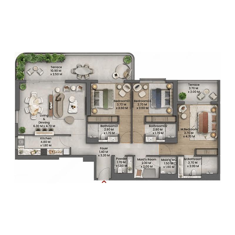 3 BR